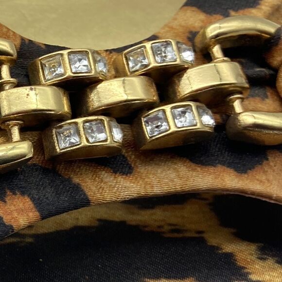 Guess Leopard Print Wedge Sandals Size 8,5M - Picture 3 of 8